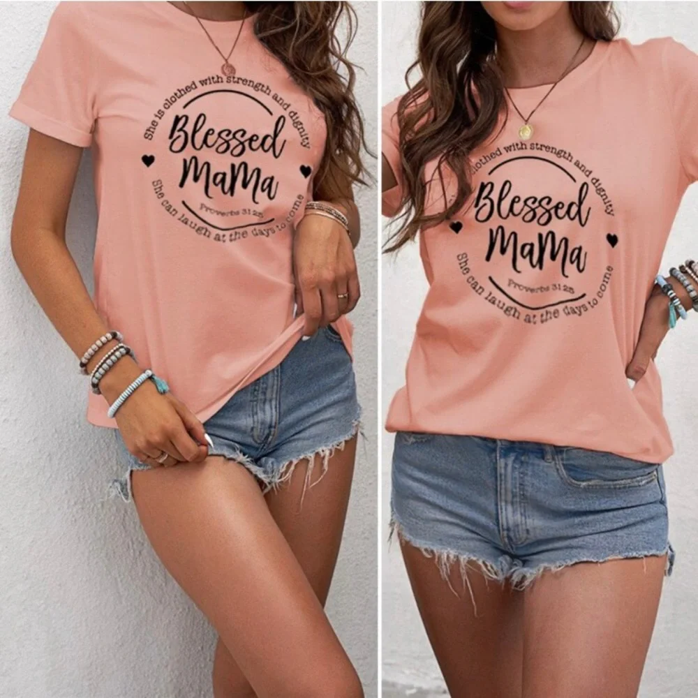 LAST ONE: BELLA CANVAS T-shirt - Blessed mama women’s soft comfortable T-shirt - Picture 1 of 6